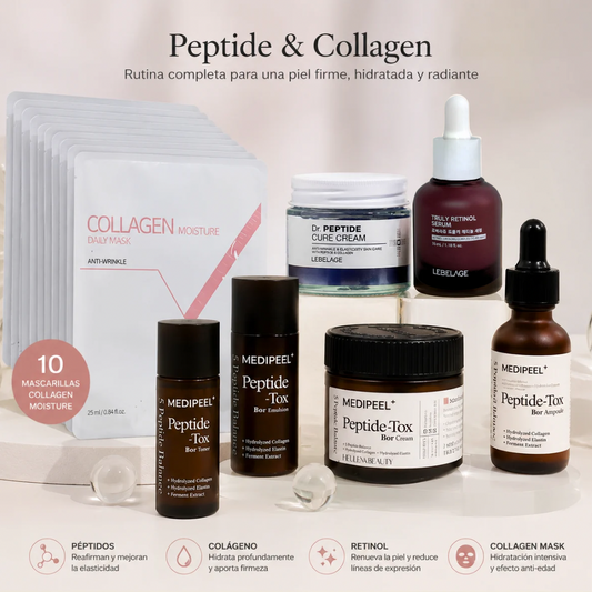 MEDIPEEL Peptide - Kit Rejuvenecimiento Con Peptidos | Ingredientes activos ✔️Peptidos✔️Retinol✔️Mascarillas de Colageno